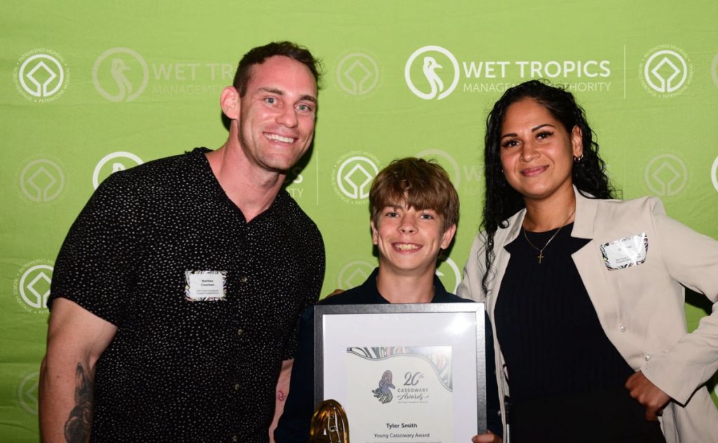 Tyler Smith, winner of Young Cassowary Award at the 20th WTMA Cassowary Awards